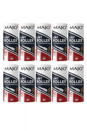 Majo Tüy Toplayıcı 10 Yedek Rulo 10cm 60 Yaprak 10*60=600 Yaprak