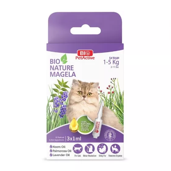 BİO PETACTİVE NATURE MAGELA KEDİLER İÇİN 5ML 1-5KG MOR ENSE DAMLASI