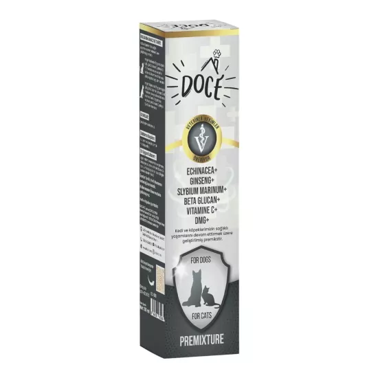 Doce Echinacea Ginseng Beta Glucan Vitamin C DMG Kedi ve Köpek Premiksi Destekleyici Yem Katkısı