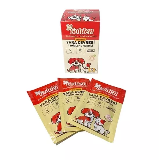 GOLDEN POVİDON İYOTLU EVCİL HAYVAN ISLAK MENDİL BÜYÜK 