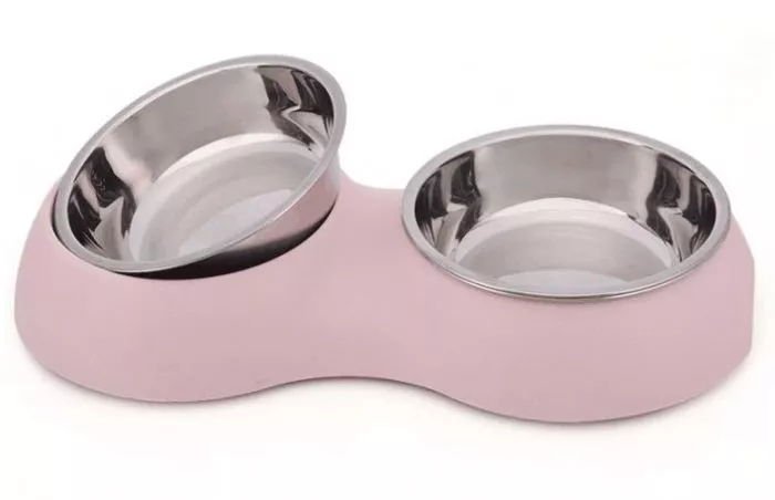 NUNBELL MELAMİN ÇELİK MAMA KABI İKİLİ