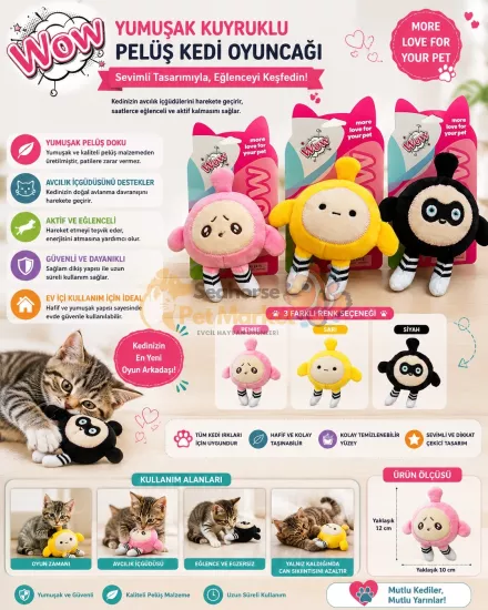 WOW Peluş Karakter Kedi Oyuncağı 
