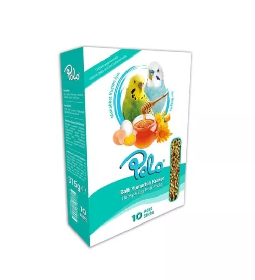 Polo Ballı Yumurtalı Muhabbet Kuşu Krakeri 10’lu 315 Gr Vitamin Destekli Ödül Krakeri