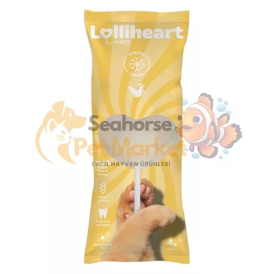 M-PETS Lolliheart Tavuklu Kedi Ödülü 4 Gr | Freeze Dried Doğal Tavuk Ödülü
