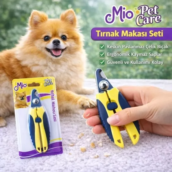 Mio Pet Care Tırnak Makası Seti | Kedi ve Köpek Tırnak Kesme Makası Paslanmaz Çelik
