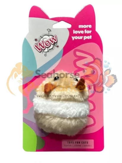 WOW Çek Bırak Fare Peluş Hareketli Kedi Oyuncağı
