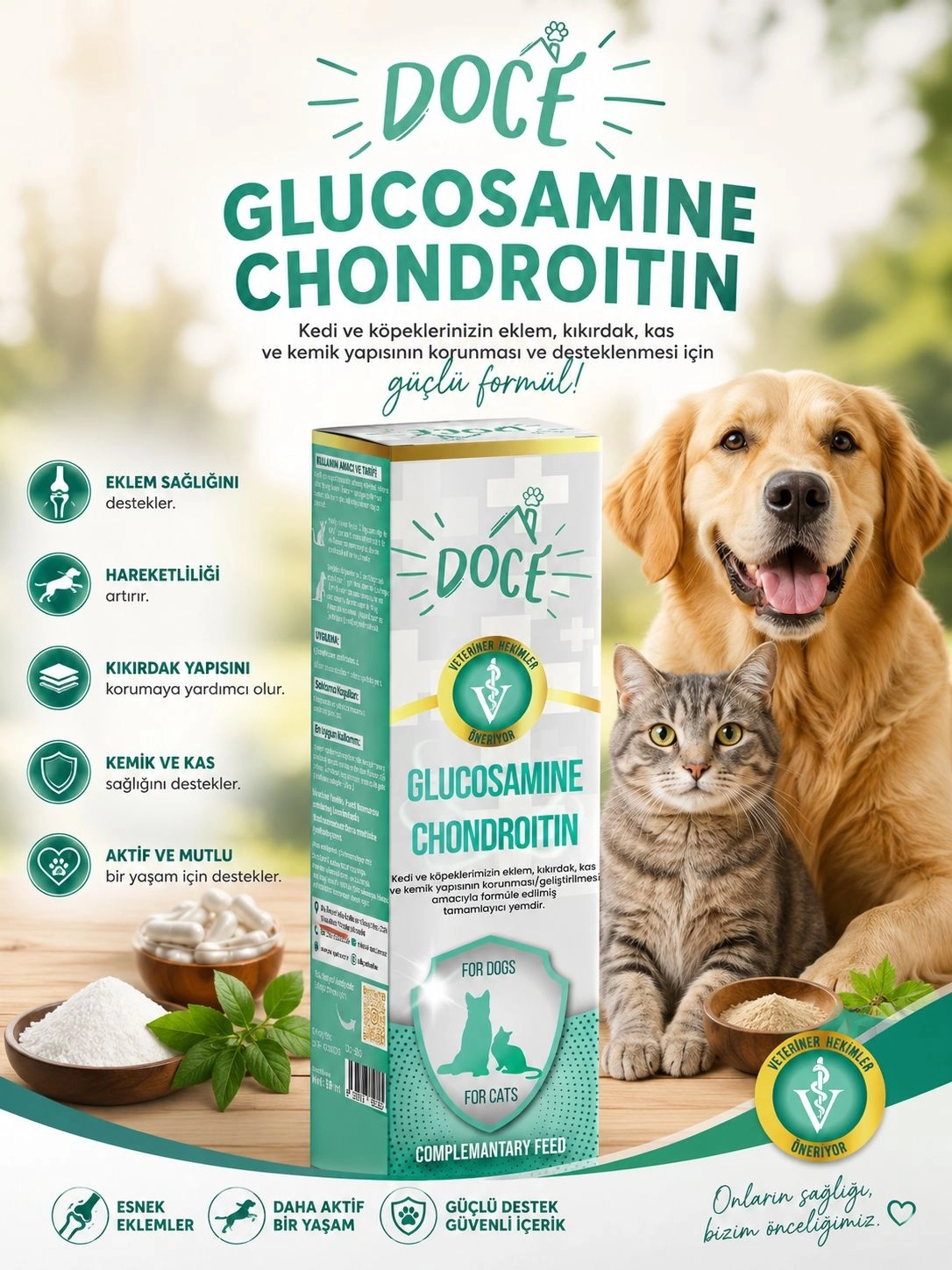 Doce Kedi Köpek ( Gucosamıne ) Eklem Ağrıları İçin 50ML 